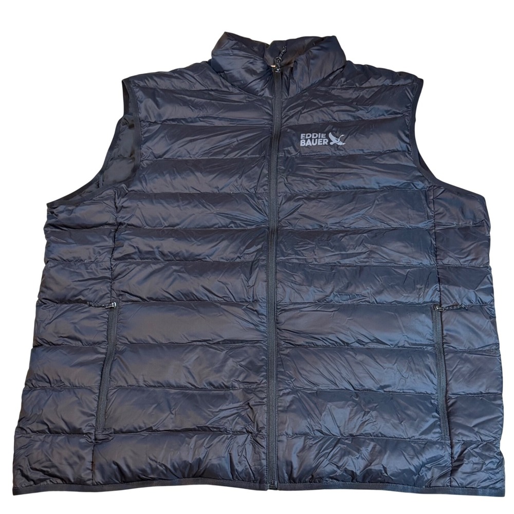 Eddie Bauer Cirruslite Down Vest Mens 2X Black 650 Fill Puffer StormRepel NWT